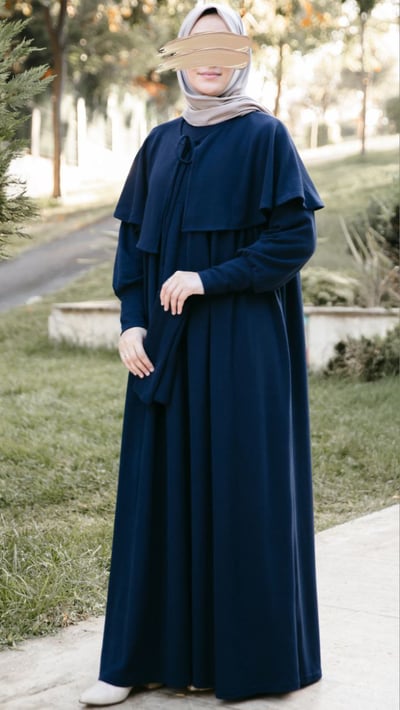 Pelerinli Örme Elbise