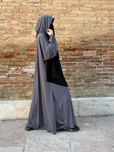 Elif Geniş Pantolonlu Abaya Takımı