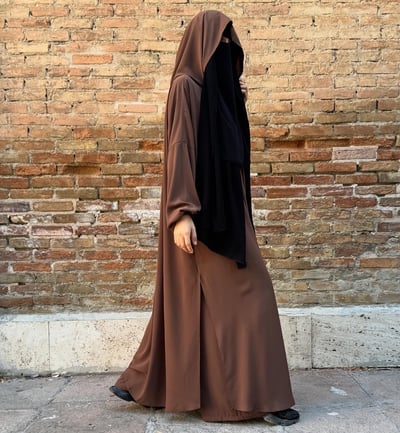 Elif Geniş Pantolonlu Abaya Takımı