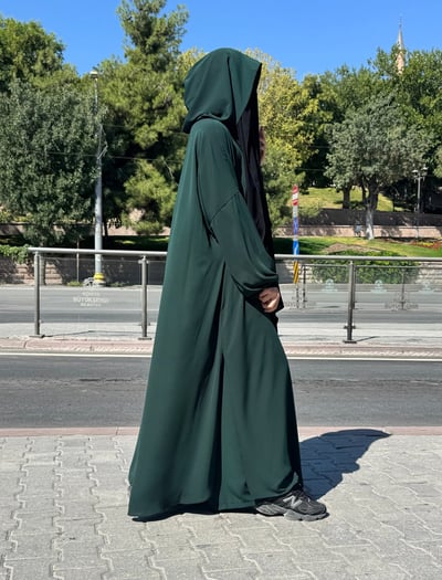 Elif Geniş Pantolonlu Abaya Takımı