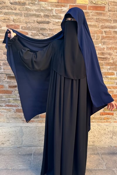 Pratik Gölgeli Şal - Lacivert