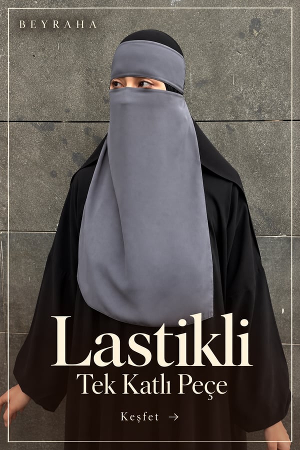 Lastikli Tek Katlı Peçe