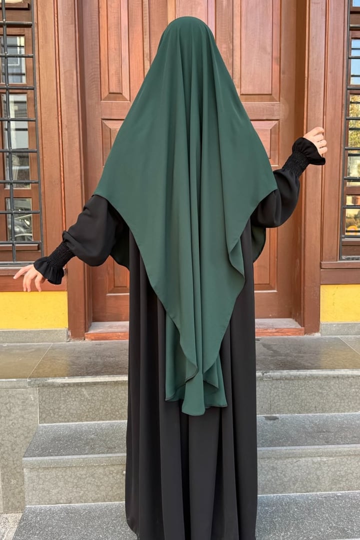 Mira Bağlamalı Gölgeli Sufle - Koyu Yeşil