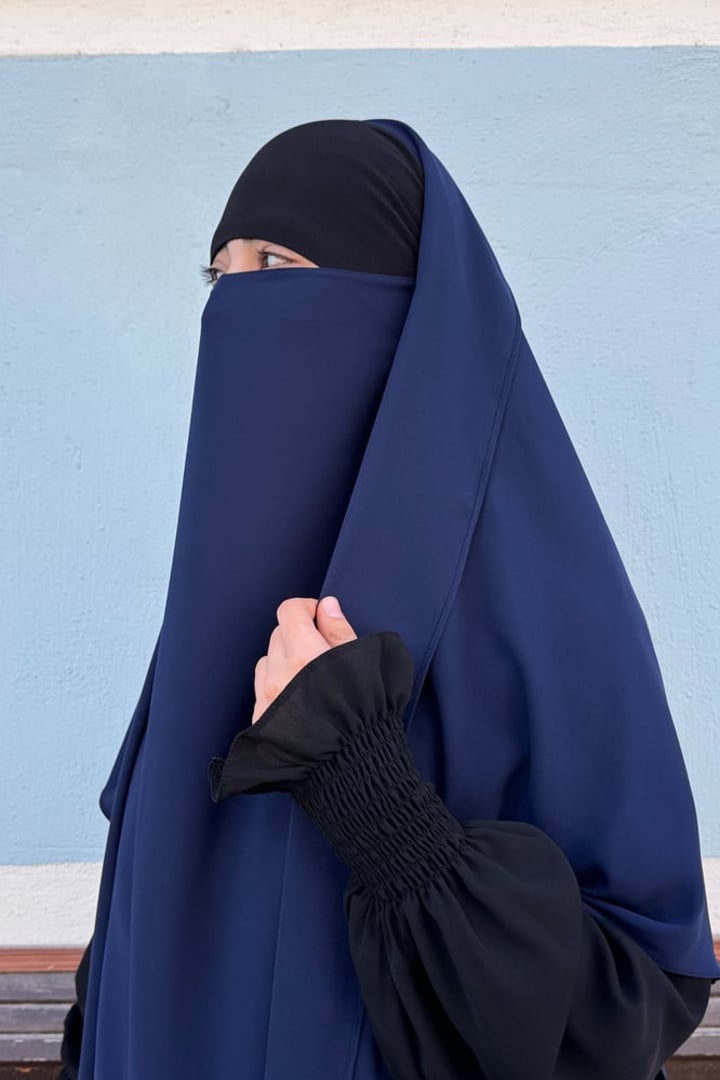 Mira Bağlamalı Gölgeli Sufle - Lacivert