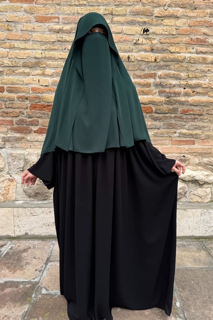 Büyük Boy Gölgeli̇ Meryem Sufle - Koyu Yeşil