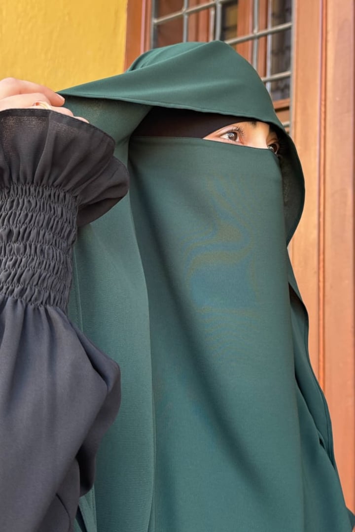 Mira Bağlamalı Gölgeli Sufle - Koyu Yeşil