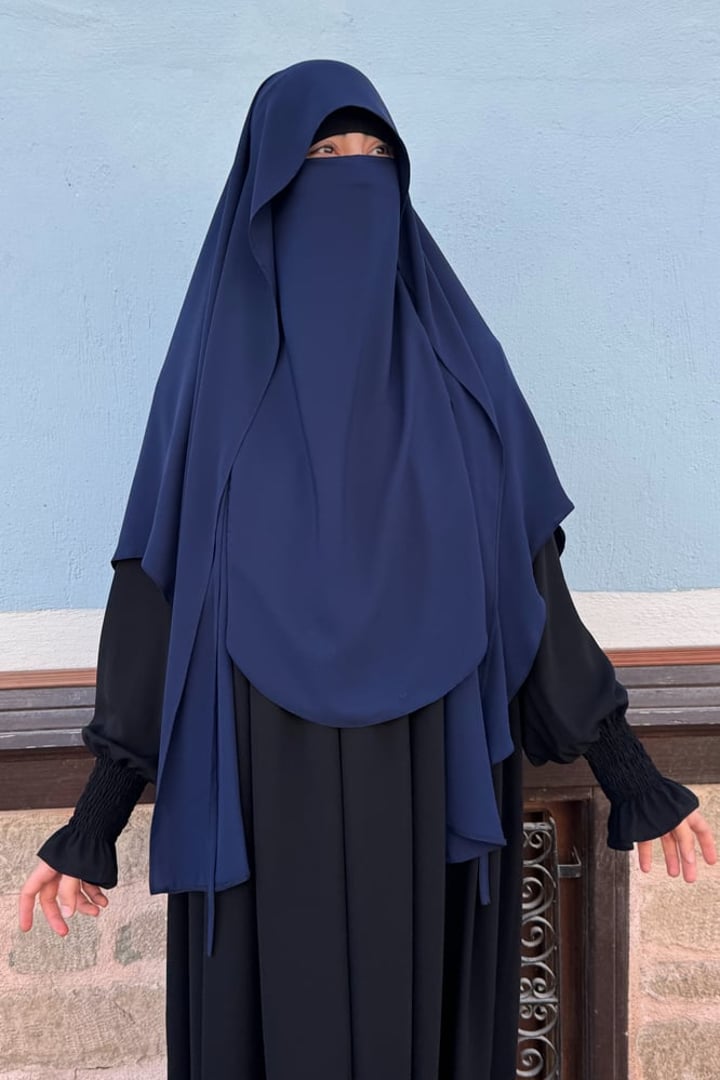 Mira Bağlamalı Gölgeli Sufle - Lacivert