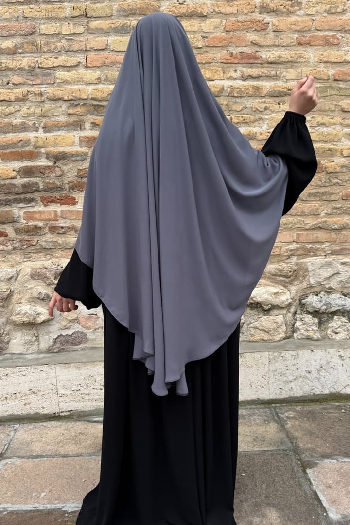 Büyük Boy Gölgeli̇ Meryem Sufle - Gri