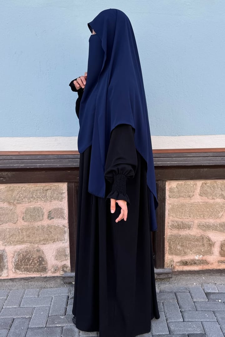 Mira Bağlamalı Gölgeli Sufle - Lacivert