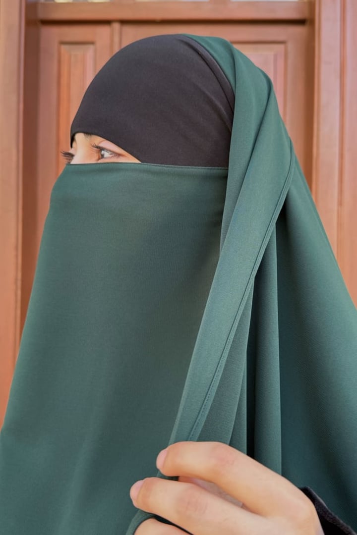 Mira Bağlamalı Gölgeli Sufle - Koyu Yeşil