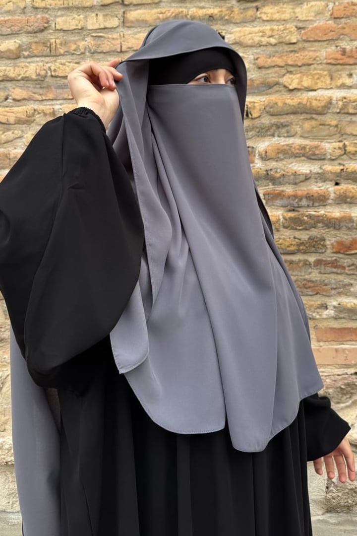 Büyük Boy Gölgeli̇ Meryem Sufle - Gri