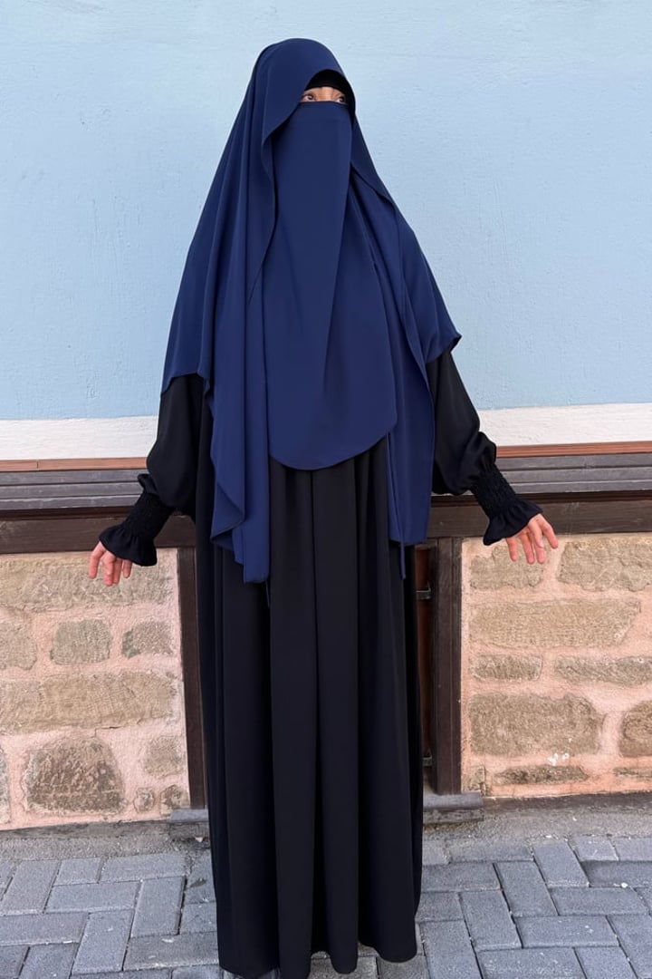 Mira Bağlamalı Gölgeli Sufle - Lacivert