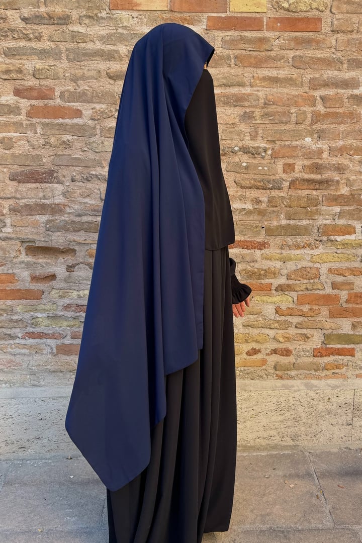 Pratik Gölgeli Şal - Lacivert