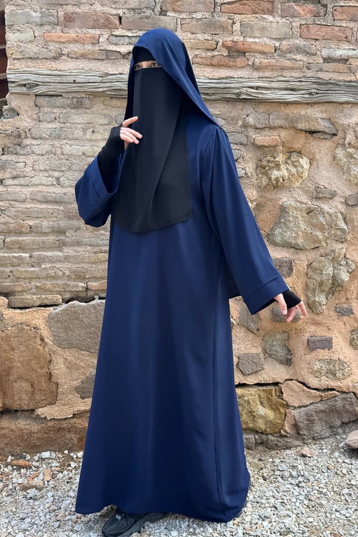 Tek Parça Asel Abaya - Lacivert