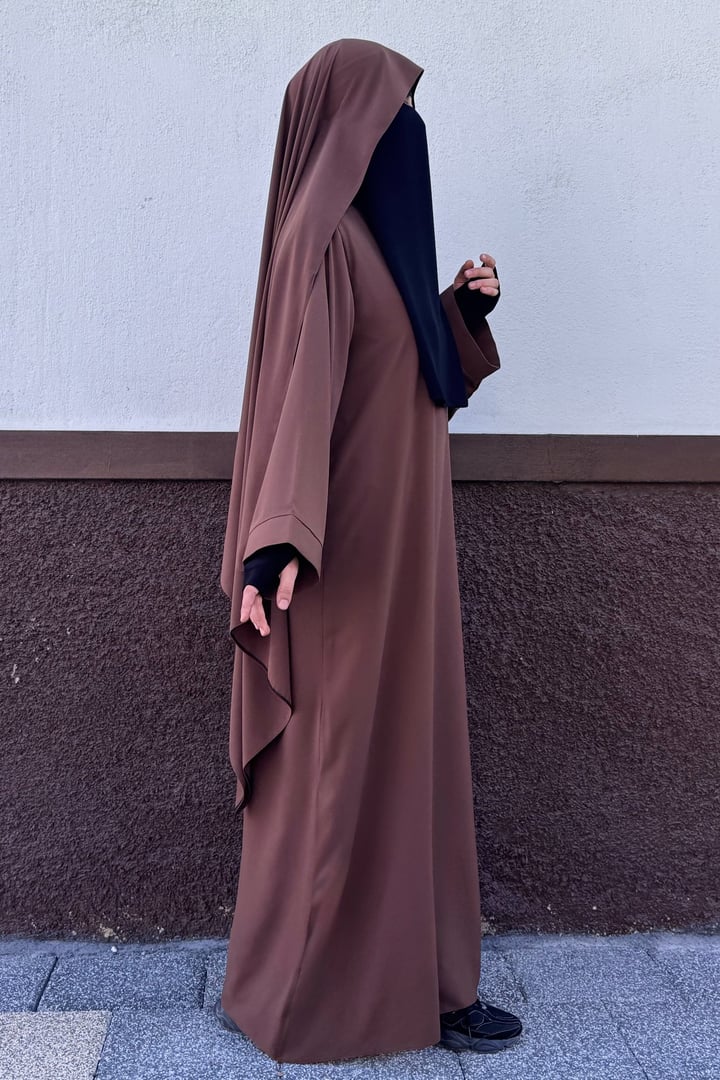 Tek Parça Asel Abaya - Taba