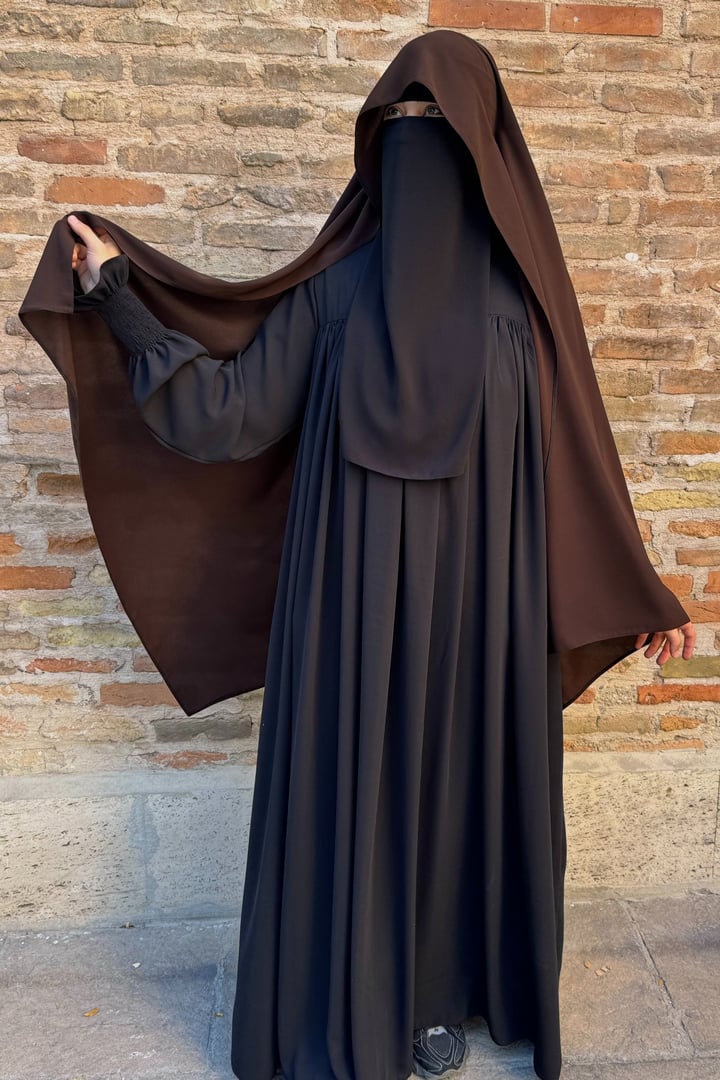 Pratik Gölgeli Şal - Acı kahve