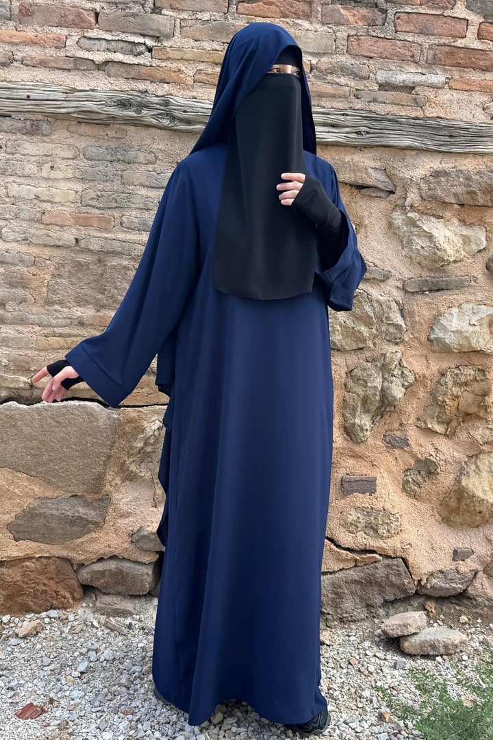 Tek Parça Asel Abaya - Lacivert