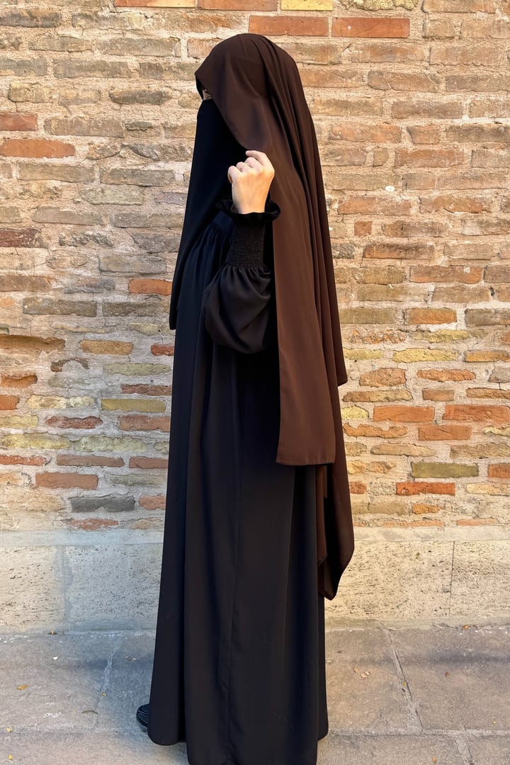 Pratik Gölgeli Şal - Acı kahve