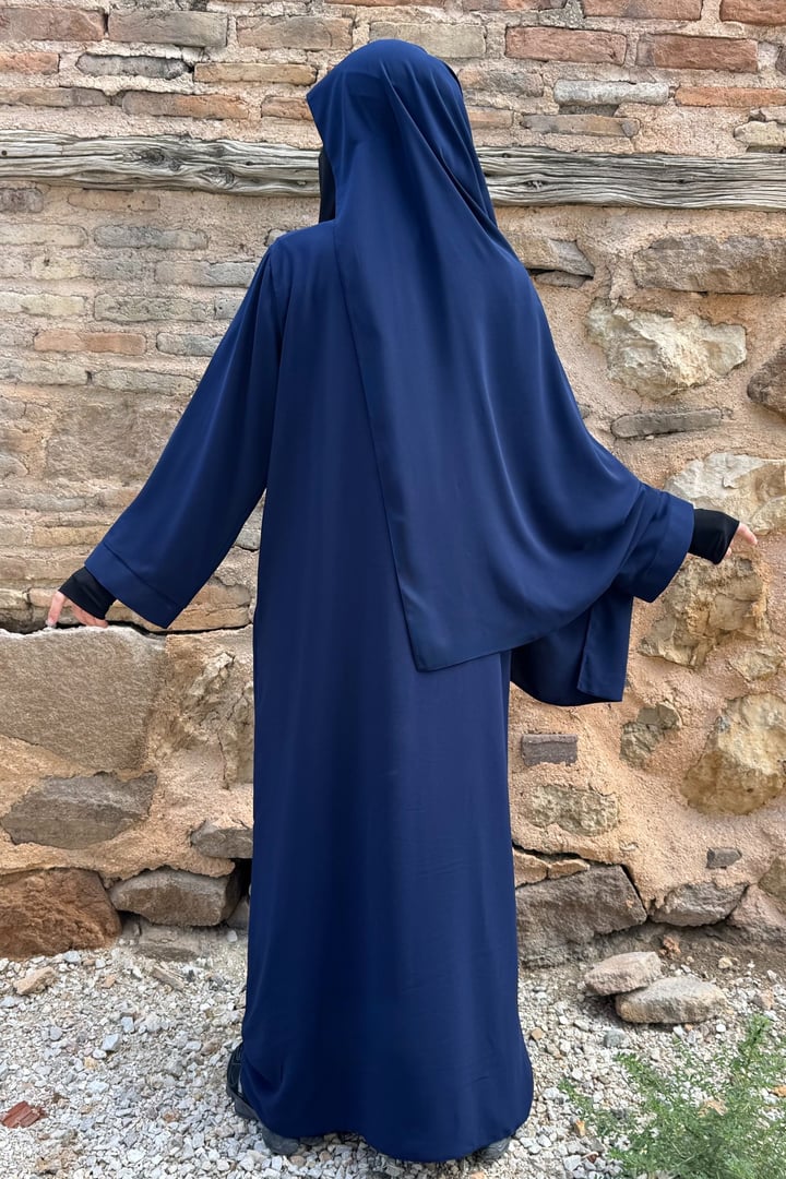 Tek Parça Asel Abaya - Lacivert