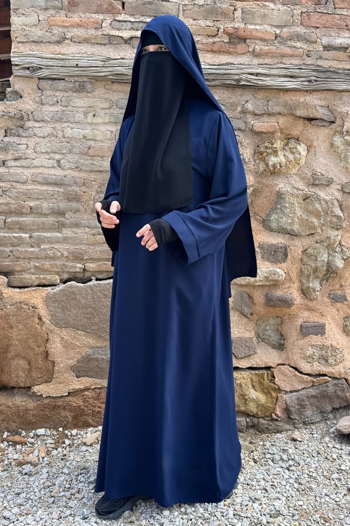 Tek Parça Asel Abaya - Lacivert